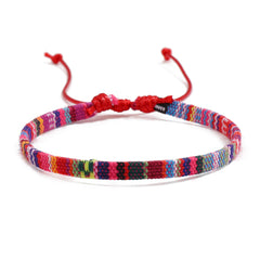 Colorful Bohemian Linen Woven Friendship Bracelet