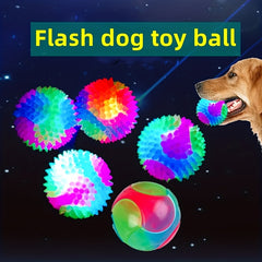 Glow Dog Chew Ball Toy Flashing Elastic Ball Pet Toys