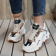 Women's Colorblock Chunky Sneakers with Thick Sole