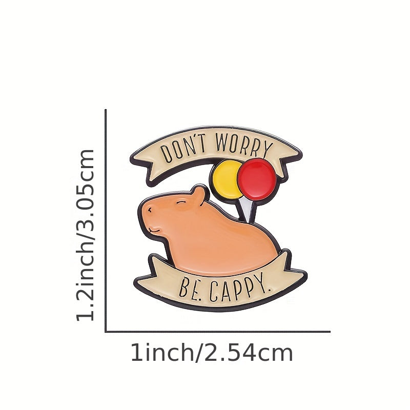 Capybara Balloon Enamel Pins