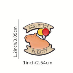 Capybara Balloon Enamel Pins