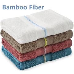 4pcs Bamboo Washcloth Face Towels 33x33cm Absorbent Small Towel for Bath Shower