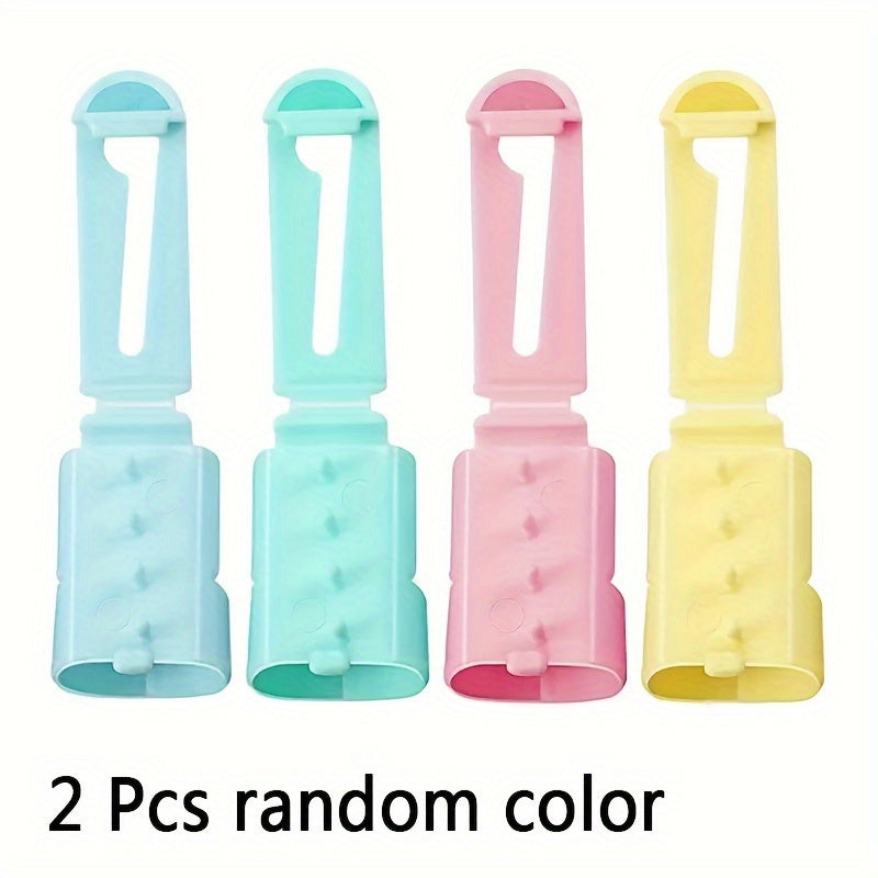 2pcs Yarn Guide Finger Holder Knitting Thimble Tool Plastic Yarn Guide