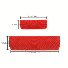 2pcs Rubber Wood Grain Rolling Brush Paint Tool