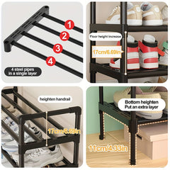KYHK Heavy Duty Metal Shoe Storage Rack 8 Layer