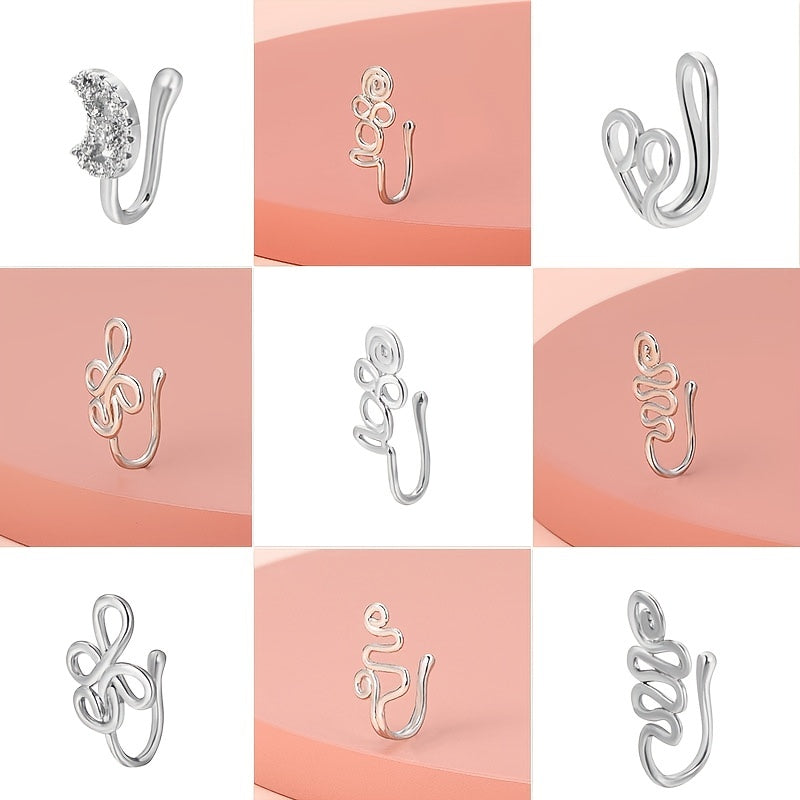 Men's Silver Punch Sports Nose Clip for Party Birthday Gift
