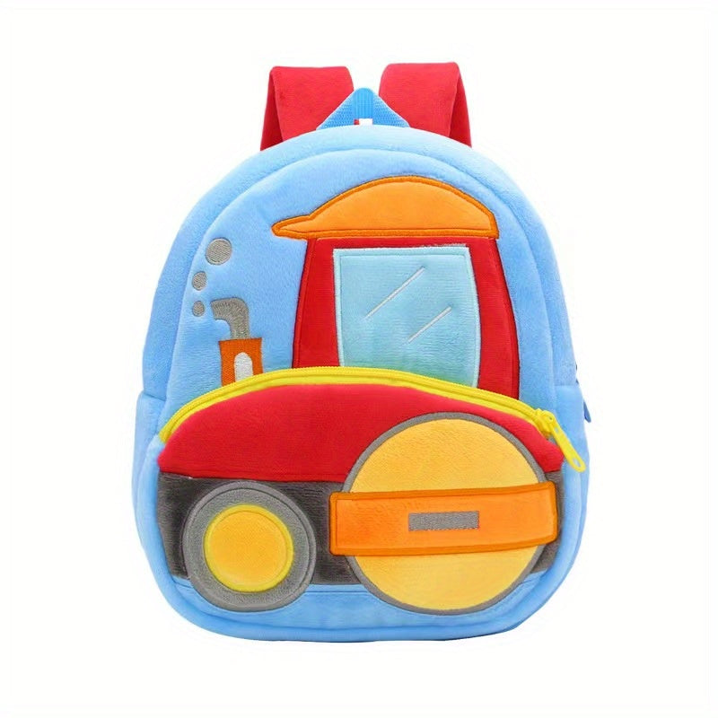 Excavator Dump Truck Style Plush Backpack for Kids