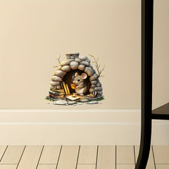 Mouse Hole Removable Waterproof Sticker for Wall Decor