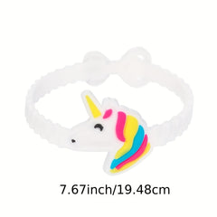 Unicorn PVC Bracelets Silicone Wristbands Party Favor Gift
