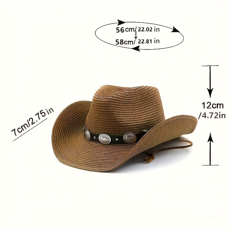 Breathable Bohemian Style Cowboy Hat for Outdoor Activities