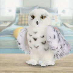 Snow Owl Plush Toy 7.87in Soft Stuffed Animal with Spotted Wings