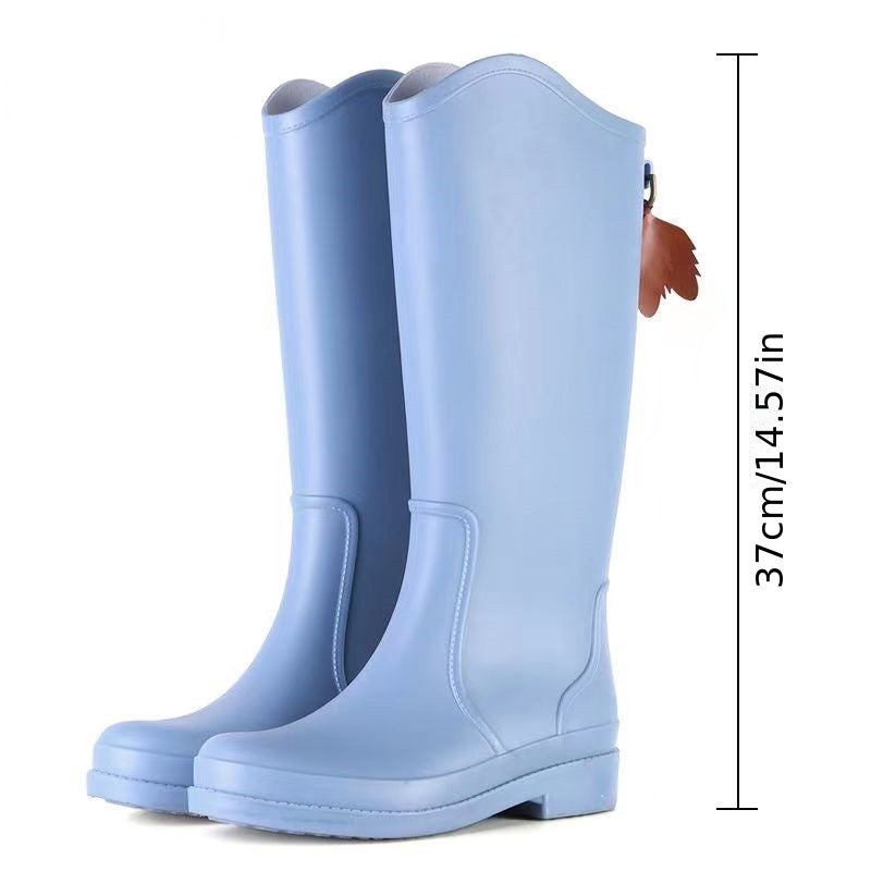 Girls High Top Waterproof Rubber Rain Shoes