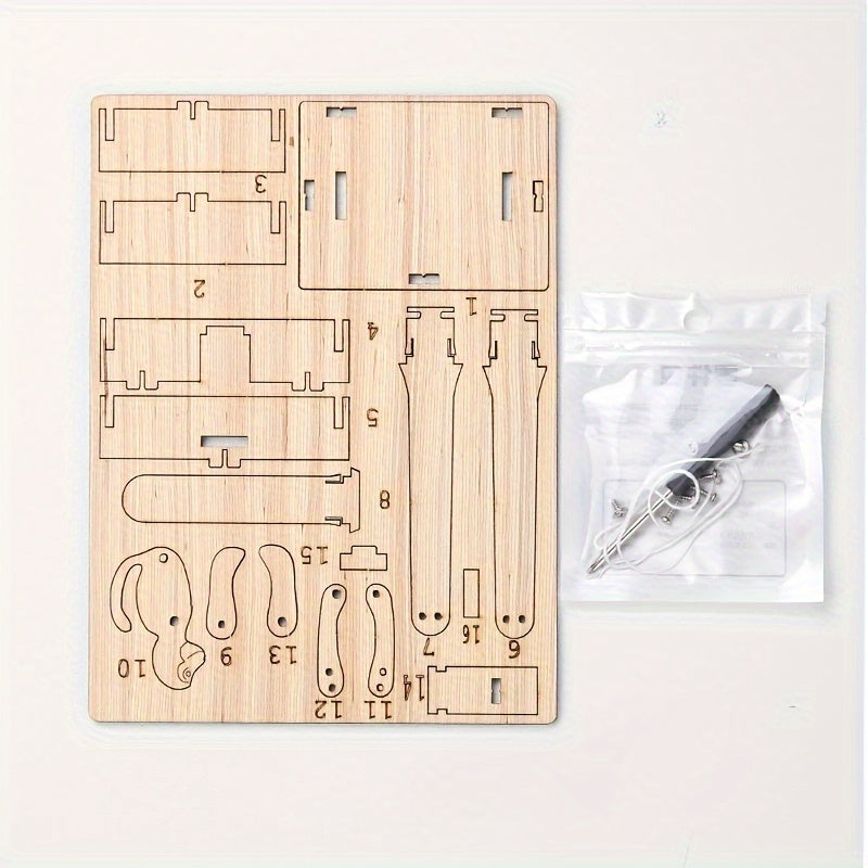 DIY Wooden Monkey Horizontal Bar Flip Toy Material Kit