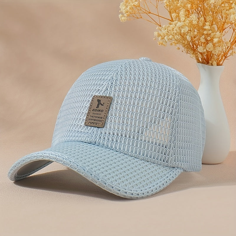 Mesh Hollow Breathable Trucker Hat Unisex Sunscreen Baseball Cap