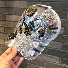 Sequin Baseball Cap Hip Hop Adjustable Trucker Hat