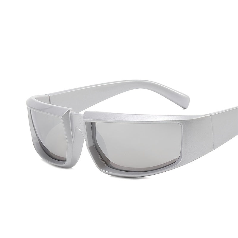 Square Wrap Around Sports Sunglasses for Women Thick Frame