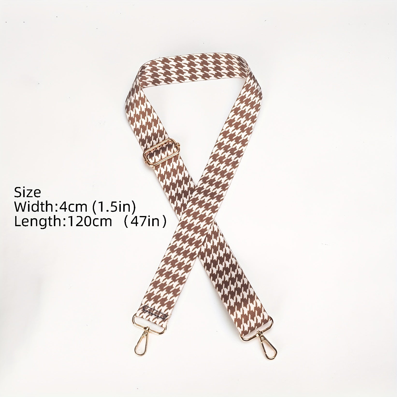 Checkered Pattern Purse Strap Adjustable Detachable Shoulder Strap Replacement