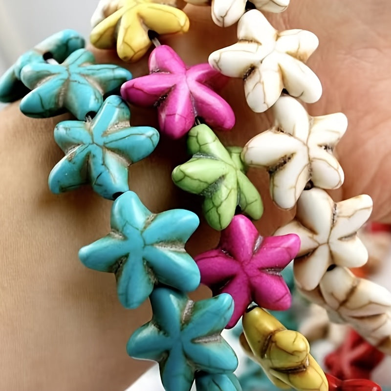 25PCS 20mm Turquoise Big Starfish Beads DIY Handcraft Jewelry Decor