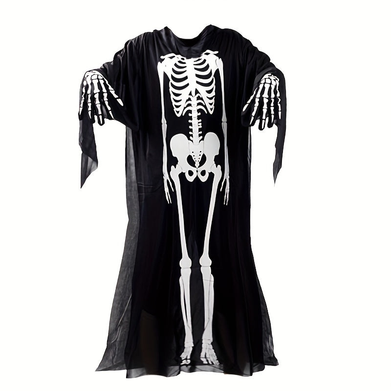Horror Skeleton Ghost Costume Set with Gloves