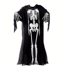 Horror Skeleton Ghost Costume Set with Gloves