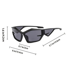 Men's Retro Future Tech Cat Eye Sunglasses
