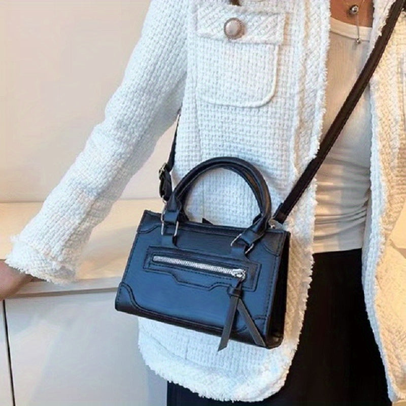 Y2K Style Crossbody Bag Top Handle Square Purse