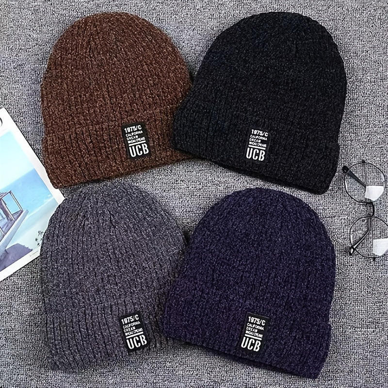 Mens Winter Warm Pullover Wool Hat Thickened Ear Protection Cycling Winter Hat