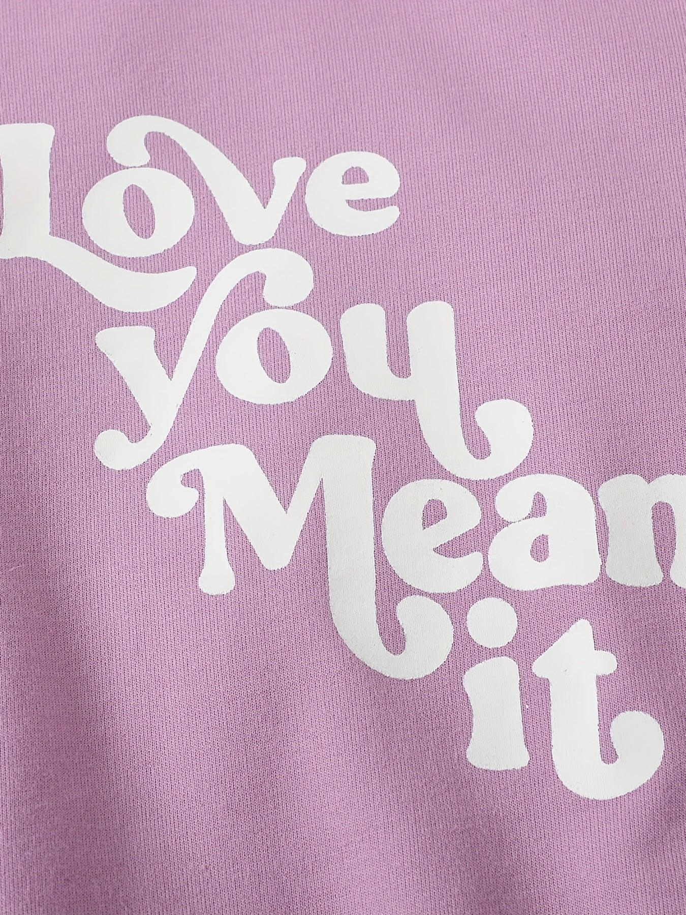 LOVE YOU MEAN IT Print Block Sweatshirt For Baby Girl