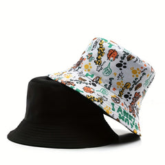 Fisherman Hat Men's Double sided Printed Basin Hat Outdoor Sun Hat