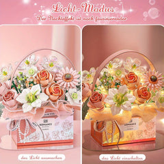 AKKEE Bouquet Building Block Set with Light Strip - DIY Craft Decoration