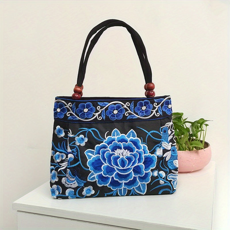 Flower Embroidered Ethnic Bag Casual Handbag For Women