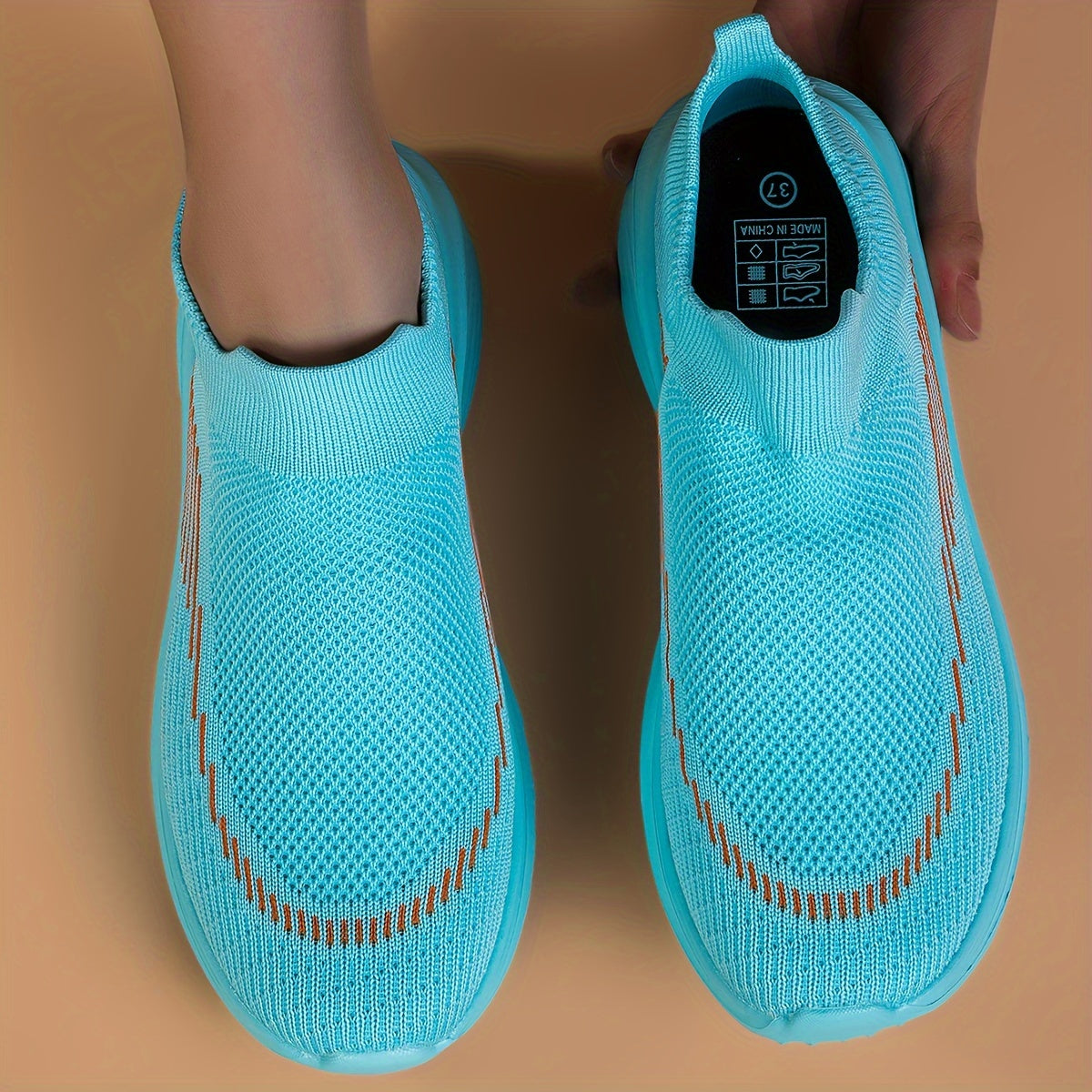 Women's Lightweight Slip-on Walking Shoes Breathable Platform Sports Sneakers