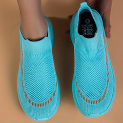 Women's Lightweight Slip-on Walking Shoes Breathable Platform Sports Sneakers