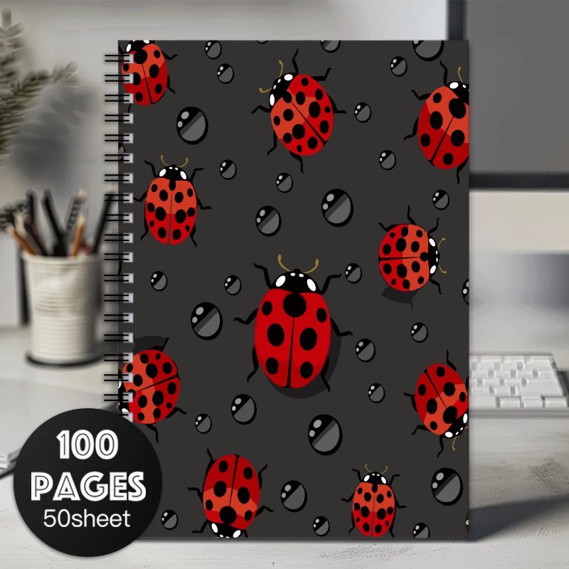 Red Ladybug Spiral Notebook - Perfect School and Office Gift