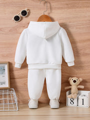 Baby Truck Print Outfit Long Sleeve Sweatshirt Trousers Set