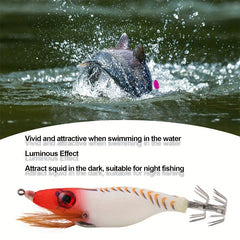 5pcs Luminous Squid Jigs Artificial Squid Hook Jigging Baits