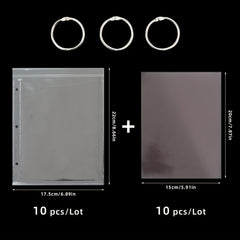 10pcs Storage Bag & Magnetic Sheets Set for Clear Stamps Die Cutting Mold