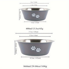 Non-slip Dog Bowls Stainless Steel High Capacity