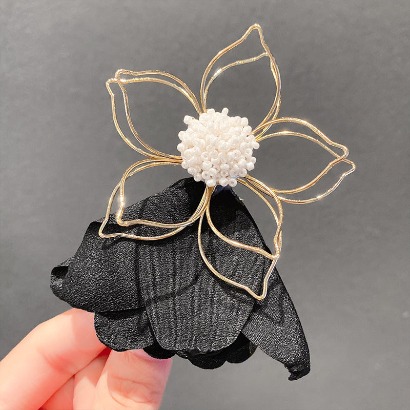 Flowers Hair Claw Clips Fabric Hair Barrettes For Women And Girls