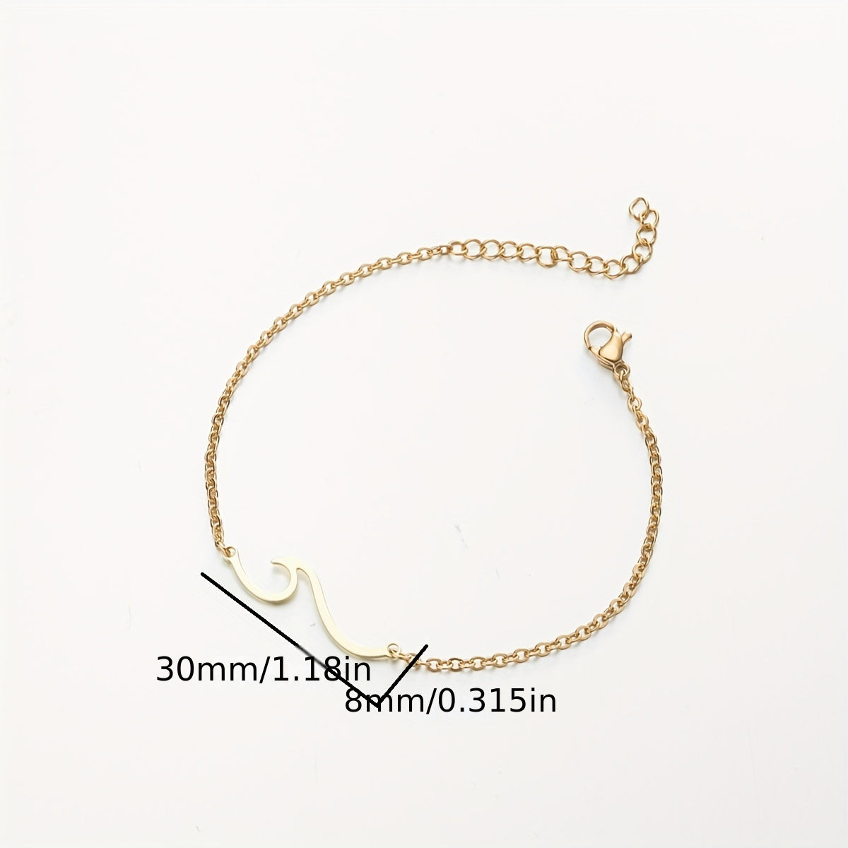 Men's Lightning Round Love Bracelet, Adjustable Charm