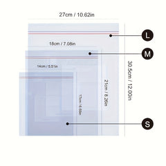 130pcs Double Sealing Food Storage Bags Clear Storage Bag For Snacks Nuts