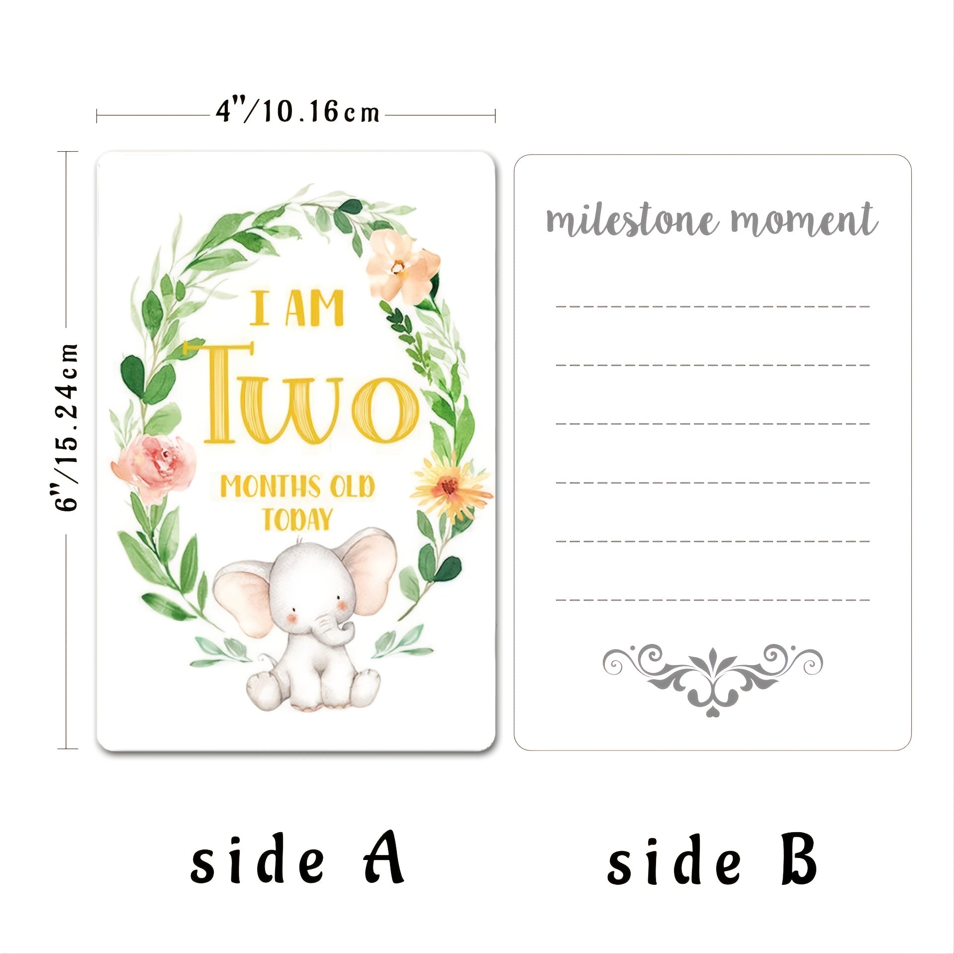 12pcs Newborn Month Sticker Cards - Perfect Baby Shower Gift
