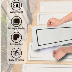Classic Square Frame Pattern Floor Stickers - Non-slip Stairs Pedal Decoration