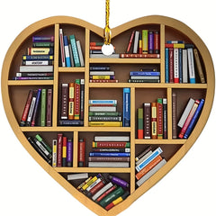 Heart Bookshelf Pendant - Teacher's Gift & Party Decoration
