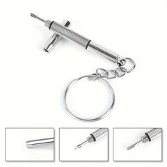 2pcs Steel Glasses Screwdrivers Portable Mini Glass Screwdrivers Keychain