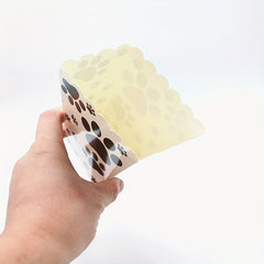 6pcs Dog Paw Print Popcorn Bags & Paper Buckets Movie Theater Decor