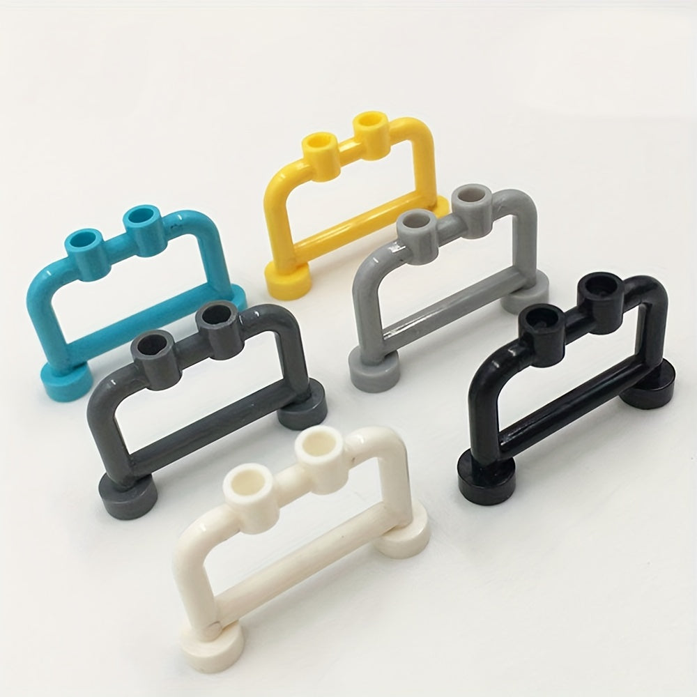 12pcs ABS Building Block Traffic Road Guardrail Set for DIY Animal Scene Play