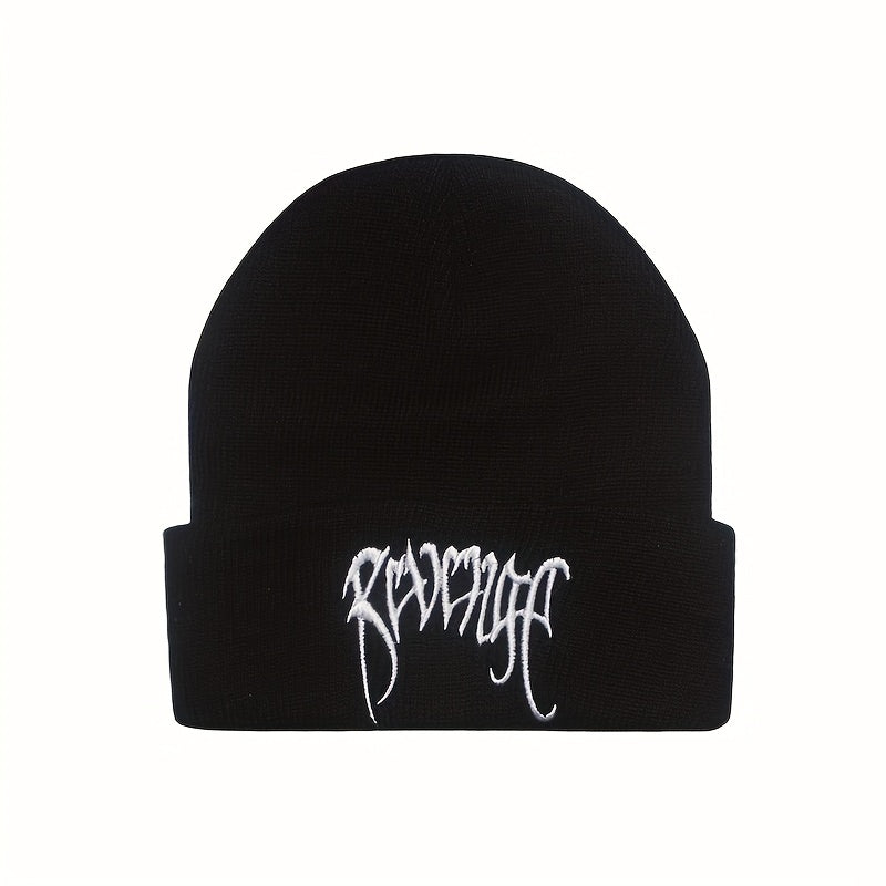 High Letter Embroidery Knitted Hat Autumn Winter Pullover Beanie