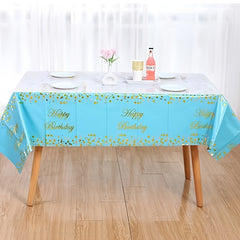 Disposable Birthday Party Tablecloth 54 x 72 Plastic Table Cover