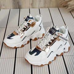 Women's Colorblock Chunky Sneakers with Thick Sole
